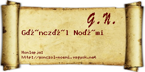 Gönczöl Noémi névjegykártya
